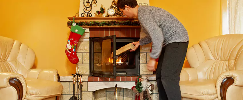 Rusted Metal Fireplace Restoration in Fountainebleau, Florida